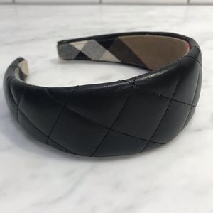 Burberry Quilted Leather Headband